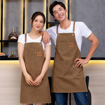 또또무 데님 캔버스 목공 공방 까페 남자 미용 작업용 주방 원피스형 앞치마, 2.블루진, 1개