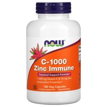 나우푸드 비타민C 1000mg 아연 15mg 이뮨 180정