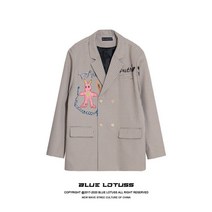 핑크토끼 그래비티 베이지 하운드투스 와이드자켓 루즈핏 여성 블레이저 가을 체크무늬 재킷 여성큰옷 작은옷 55 66 77 88