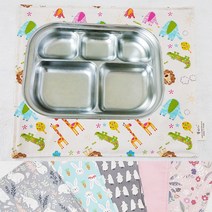 식판매트 도시락매트 식판파우치 식판주머니 유치원 어린이집 유아 여벌옷파우치 방수파우치 식탁매트 봉봉뽀드미엘 입학 준비물 답례품 단체주문, 식판파우치XL사이즈, 체크/베이지