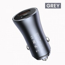 맥세이프차량용충전기 Olaf 듀얼 포트 38W 차량용 충전기 고속 충전 3.0 USB c형 아이폰 14 13 프로 화웨이 샤오미 삼성 S22 용, 38W Grey