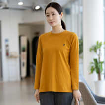 모슬린 여성 엄마옷 면 라운드 긴팔 티셔츠 FTS301031 마담/미시옷/중년여성의류/빅사이즈/40대/50대/60대여성옷
