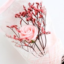 아침향기 발렌타인 선물 비누 장미 꽃다발 프리저브드, 핑크