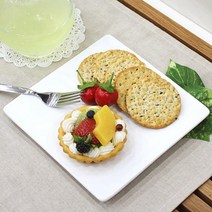 바보사랑 화이트 평면정사각 도자기접시 3종중 택1.토다스, 화이트평면정사각도자기접시(중)