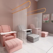 병원 피부관리실 마사지샵 U자형 파티션 커튼 레일, 블랙 길이 200CM 블랙