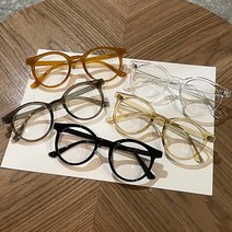 라운드 패션 뿔테 안경 빅사이즈 남자 여자 레트로 투명 안경테 투명안경