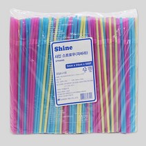 스트로우(자바라) 5mm*24cm*500P / 일회용빨대 스트로우