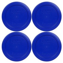 파이렉스 7200-PC 2컵 카뎃 블루 라운드 플라스틱 식품 보관 뚜껑 - 4팩, 4개