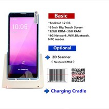 2D 바코드 스캐너 블루투스 안드로이드 데이터 수집기 하니웰 QR 재고 있음 무선 4G GPS PDA, 07 Cradle3_02 EU