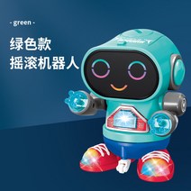 전기 지능형 댄스 로봇 음악 조명 장난감 최고의 소년 어린이 선물 기능 문어 핵사봇, 그린