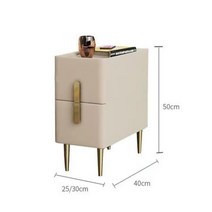 미니 소형 원목 2단협탁 침대 침실 거실 모던테이블 탁자 2단캐비닛, 분베이지 30CM