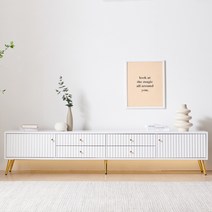 비에스디자인 팔레트 2100 2단 LED 낮은 티비다이 거실장, 파스텔청록