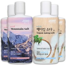 2080 퓨어가글 핑크솔트 / 베이킹소다 가글 750ml x4개, A01 - 마일드민트향 (핑크솔트) x4개