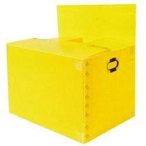 뉴프라테크 이사박스 3호(고급형)-5개묶음 [모서리 필라멘트테이프 부착 박스], 노랑