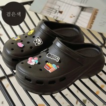 DFMEI 통굽 구멍 신발 두 신음녀 여름 외 샌들 실내 미끄럼 방지 홈 여성 샌들