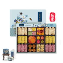 수제 장인 한과선물세트 2단 유과 매작과 미니약과 추석 명절선물, 한과선물 2단구성