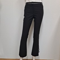 파사디골프 SH05 세미 부츠컷 골프 바지 밑단 배색 포인트 핏감 예쁜 봄 골프 바지 P23SSL504MBK