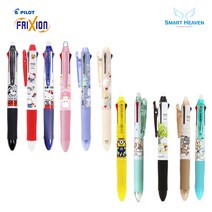 스누피 지워지는 프릭션 3색 슬림 볼펜 0.5mm, 레드, 1개