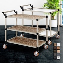 병원용 흔들림 없는 의료기구 카트 식당용 손수레 식당용카트 배식카, 고급형, 마블 3단 특대