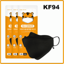 에스디생명공학 더조은 황사방역 마스크 KF94 대형 블랙 100매(5매입)