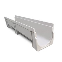 배수로 뚜껑없는 배수관 집수정 처마 물받이 프레임, 폭 20x 높이 25x 길이 100cm