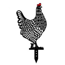 정원장식 정원조형물 정원소품 스프링쿨러 5 개 부활절 닭 금속 암탉 원예 장식품 마당 철 예술 야외 정원 뒤뜰 잔디 말뚝 대형, 03 1pc B