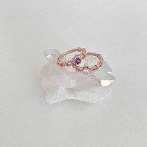 silver925 줄리엣 원석 반지 2color 천연 자수정 문스톤 은 실버 링