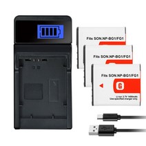 호환 np-bg1 소니 사이버 샷용 배터리 dsc-w100 dsc-wx1 dsc-h50, 협력사, 1충전기 3배터리