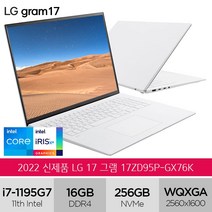 LG그램 2022 신제품 17ZD95P-GX76K 인텔i7 화이트 노트북, Free DOS, 16GB, 512GB, 코어i7, 스노우화이트