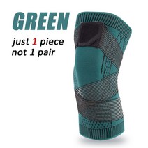 해피벨 무릎 보호대 스포츠용 압박 무릎 보호 패드 슬리브 지지 탄성 브레이스 스프링, 04 1 PCS Green_01 S