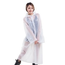 다채로운 두꺼운 비옷 성인 방수 긴 비옷 여성 남성 비옷 후드 야외 하이킹 여행 낚시 등반, 투명한