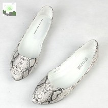 뱀피 뱀가죽 발레리나슈즈 발편한 플랫슈즈