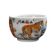 수제 세라믹 찻잔 도자기 컵 일본 찻잔 차 컵 다도 거실 최고의 선물, 주황색, 7.9cmx5cm