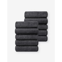 GRANN 페이스 타월 - 10P 세트 - 다크 그레이, FREE