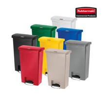 [러버메이드]슬림짐 페달 대형 휴지통 분리수거함 68L, 그레이, 그레이