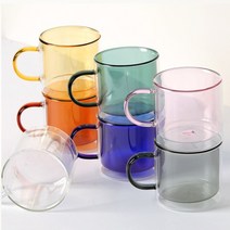 이중 내열유리 머그컵 350ml 1P, 핑크