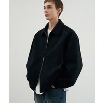 DRAW FIT 울 스타디움 라인 집업 자켓 [BLACK] WOOL STADIUM LINE ZIP-UP JACKET [BLACK]