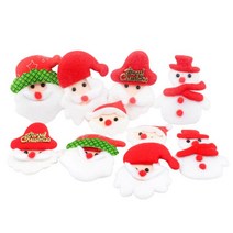 크리스마스 공예 용품에 대한 10pcs 패딩 펠트 눈사람 패치, 멀티 컬러, 패브릭