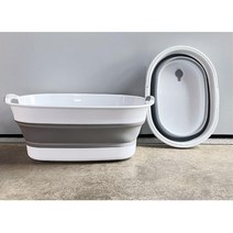 접이식 휴대 걸이형 바구니형 강아지욕조 세수 플라스틱 접는 작은욕실 엄마집 빨래다라이 정리 걸레, 1개, M