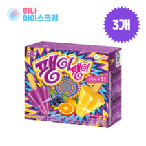 해태제과 팽이팽이 오렌지&포도 3개 아이스크림, 280ml