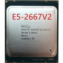 CPU 인텔 제온 E5 2667 V2 SR19W CPU 8 코어 3.3GHz 25M 130W 프로세서, 한개옵션0