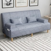 침대겸용쇼파 3인용 소파베드 매트리스 트랜스폼 더블, [탈착 세탁가능] 1.2m 팔걸이2 쿠션2, 깊은 패턴