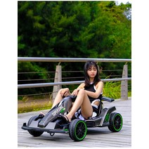 키덜트 4륜 구동 카트 레이싱 전동 미니 ATV 바이크, Gray  Chaowei 12V12
