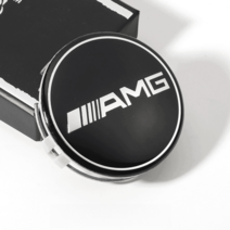 벤츠 휠캡 A클래스 C클래스 E클래스 GLE GLA GLC CLA 튜닝 브라부스/AMG 타이어 센터캡, AMG 라벨-블랙 색상 [1개 가격]