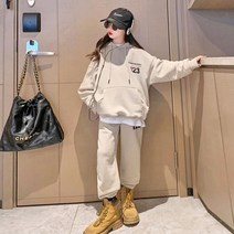 주니어 원투쓰리 후드 트레이닝세트 주니어복 여자주니어복 여자아동복 여아옷 여아의류 여아상하복 주니어겨울옷 여아상하세트 초등학생옷 초등고학년 여아데일리룩