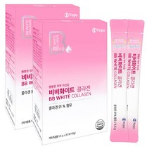 프랑스산 유유제약 비비 화이트 저분자 피쉬 콜라겐5000 30포X2개 비타민C B E, 2개, 30포