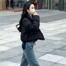여성 숏 패딩 점퍼 자켓 지퍼 코트 다운
