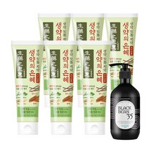 시스테마 생약의 은혜 마일드 치약 90g x 6개 + 앤써웨이 블랙빈35 샴푸 500ml 용기 x 1개
