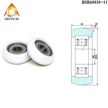 1pcs OD 60 mm 높은로드 플라스틱 코팅 베어링 10x60x12mm BSR620060-12 POM 알루미늄 프로파일 가이드 풀, 03 8x30x10mm_01 1Pcs