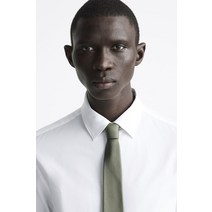 국내정품 ZARA 자라 오토만 베이직 와이드 넥타이 - 카키